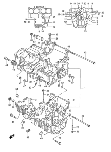 GSF1200S Картер двигателя