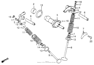 XR185 Распределительный вал и клапана