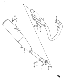 DR-Z250 Muffler comp
