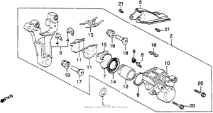 CB900 Rear brake caliper 80-81