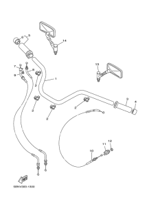 XVS650A Steering handle. cable