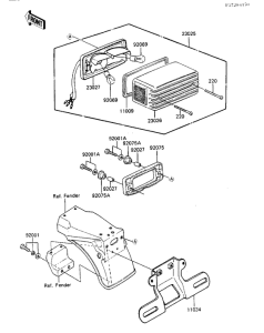 ZX750 Taillight unit ass`y