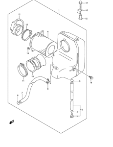 VZ800 Rear air cleaner