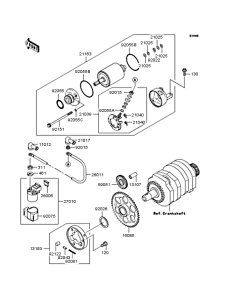 EX250 Starter motor / starter clutch