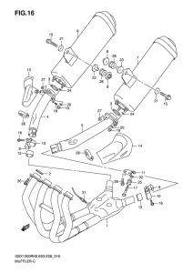 GSX1300R Muffler comp