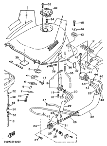 TDM850 Топливный бак