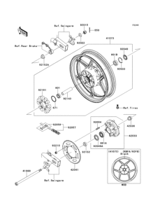 EX250 Заднее колесо и цепь