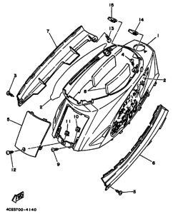CY50 CY50F Боковая крышка