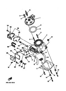 YZ125 YZ125G Головка цилиндров