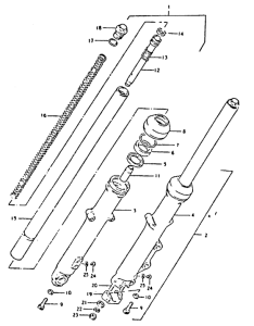 GS250 Вилка передней оси
