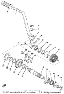 SR500E Кик стартер