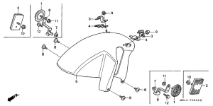 RVF750 Переднее крыло