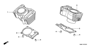 XL600V Цилиндр