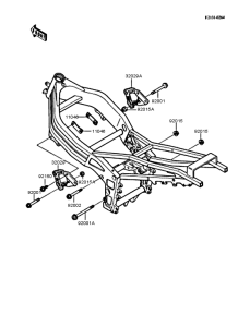 ZX400 Рама ,крепежные детали