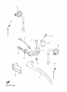 WR450F Interruptor  manillar&palanc