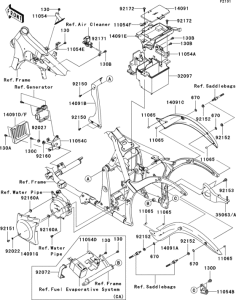 VN900 Рама ,крепежные детали