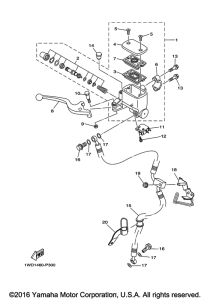 YZFR3GL Главный тормозной цилиндр