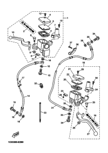 YP250R Передний тормозной цилиндр