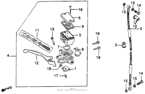 CM450 Cm450c / afront brake master + cylinder
