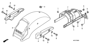 VT750C2 Заднее крыло
