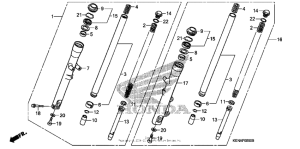 CMX250C Передняя вилка