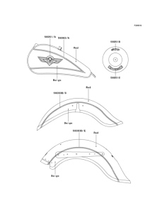VN800 Decals(red / beige)(vn800-b5)