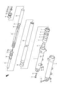 GSX750 Передняя вилка