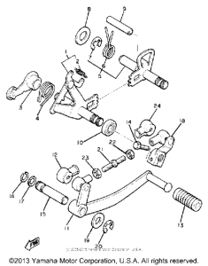 XJ750RH Shift shaft-pedal