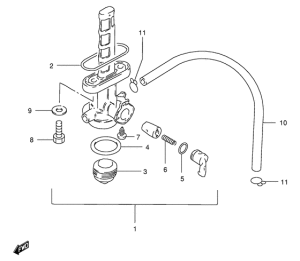 GS125 Топливный кран