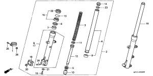 CLR125 Вилка передней оси