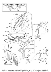 WR450F Боковые обтекатели