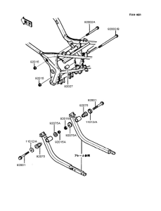 ZX400 Рама ,крепежные детали