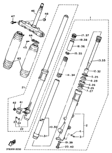 XT600E Передняя вилка