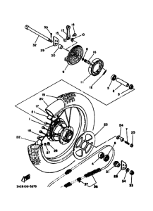 RT180 Rear wheel complete assy