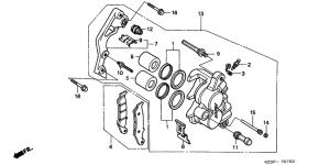 CR250R Передний суппорт