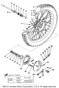 XT500D Переднее колесо