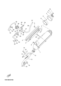 YP250R Выхлопная система