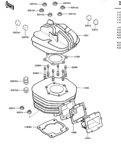 Cylinder head / cylinder / reed valve