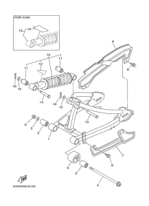 TTR90V Rear arm & suspension