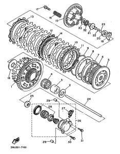 FZX750 Сцепление