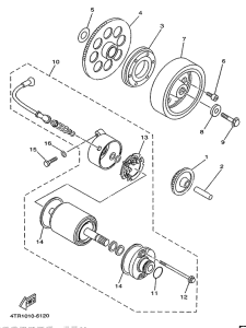 XV500 Муфта стартера