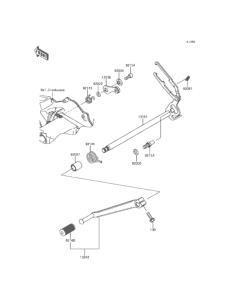 KLE250 ギヤチェンジメカニズム