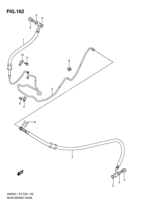 AN650 (ABS) Задние тормозные трубки