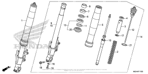 VFR1200X (DCT) Передняя вилка