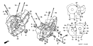 NT700V Картер двигателя