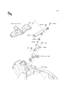 ZX1000 Демпфер рулевой