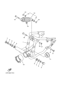 XVS650A Rear arm. suspension