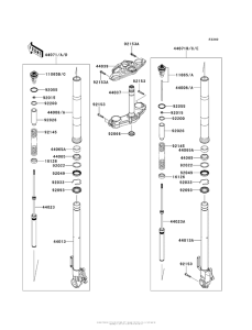 KLZ1000 Передняя вилка