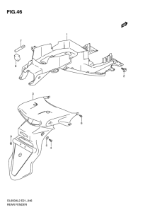 DL650 (ABS) Заднее крыло