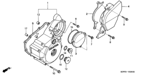 CBF250 Крышка картера левая